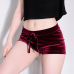 2017 Women Pink Velvet Shorts Fashion Sexy Bodycon Workout Flannel Short Pants Feminino Pantalones Mujer Fitness Soft Sportwear