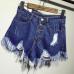 2017 new arrival casual summer hot sale denim women shorts high waists fur-lined leg-openings Plus size sexy short Jeans TJ1115