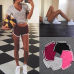 2018 Fashion Casual Active Summer Shorts Women Ladies Straight Elastic Waist Solid High Waist Shorts 4 Style