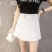 2019 New Women Shorts Skirts Spring Fashion High Waist Shorts Female Casual Loose Culottes Woman Black/Pink/White Summer Shorts