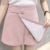 2019 New Women Shorts Skirts Spring Fashion High Waist Shorts Female Casual Loose Culottes Woman Black/Pink/White Summer Shorts