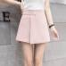 2019 New Women Shorts Skirts Spring Fashion High Waist Shorts Female Casual Loose Culottes Woman Black/Pink/White Summer Shorts