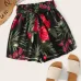 2019 Shorts Women Fashion Plus Size Foral Printed Bandage Shorts Pantalones Cortos Mujer Spodenki Damskie Short Feminino szorty