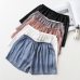 2019 Summer Style Casual Shorts Women Black Beach Pom Pom Ball Tassel Sunflower Print Short Feminino Elastic High Waist Shorts