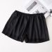 2019 Summer Style Casual Shorts Women Black Beach Pom Pom Ball Tassel Sunflower Print Short Feminino Elastic High Waist Shorts