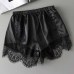 2019 Summer Style Casual Shorts Women Black Beach Pom Pom Ball Tassel Sunflower Print Short Feminino Elastic High Waist Shorts