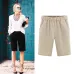 2019 Summer large size women shorts Loose Cotton Solid Color casual shorts Female plus size 6XL short pants