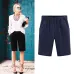 2019 Summer large size women shorts Loose Cotton Solid Color casual shorts Female plus size 6XL short pants