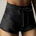 2019 Women Velvet Drawstring Shorts Casual High Waist Spring Summer Sexy Skinny Short Pants FS99