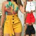 2019 szorty damskie Women's Fashion Sexy High Waist Slim Fit Casual Style Belted Shorts pantalones cortos mujer #C