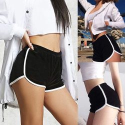 CALOFE Black Sexy Shorts Sports Gym Shorts Women Fitness Sportwear Shorts Female Plus Size Casual Running Workout Skinny Trunks