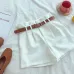 CamKemsey Korean Brief Design White Suit Shorts For Women 2019 Fashion Solid High Waist Wide Leg Shorts With Belt 5 Colors