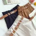 CamKemsey Korean Brief Design White Suit Shorts For Women 2019 Fashion Solid High Waist Wide Leg Shorts With Belt 5 Colors