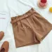 CamKemsey Korean Brief Design White Suit Shorts For Women 2019 Fashion Solid High Waist Wide Leg Shorts With Belt 5 Colors