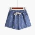 DANJEANER 2018 New Cotton Women's Casual Shorts home-style cat's head candy-colored Shorts