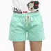 DANJEANER 2018 Summer Style Shorts Women Candy Color Elastic With Belt Short Women Home casual Cotton shorts
