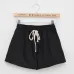 DANJEANER 2018 Summer Style Shorts Women Candy Color Elastic With Belt Short Women Home casual Cotton shorts