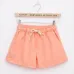 DANJEANER 2018 Summer Style Shorts Women Candy Color Elastic With Belt Short Women Home casual Cotton shorts
