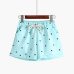 DANJEANER 2018 summer women's home casual elastic waist cotton shorts printed cat pumping self-cultivation shorts candy shorts