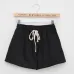 DANJEANER Women Cotton Shorts 2018 Summer Fashion Candy Color Elastic Waist Drawstring Short Pants Woman Casual Plus Size Shorts
