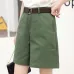 EXOTAO Summer Women Shorts Loose OL High Waist Pantalones Mujer Fashion Wide Leg Short Pants All-Match 5 Colors Cortos