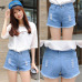 Europe Blue Crimping Denim Shorts For Women 2019 Summer New Casual Plus Size Ripped Hole Short Jeans Womens High Waist Shorts