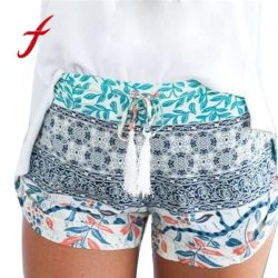 FEITONG 2019 New Fashion Shorts Women Sexy Hot Summer printed High Waist Shorts Loose Casual Short feminino Plus Size XXL