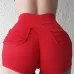 Fashion Women Shorts for Streetwear Shrinkage Design Elastic High Waist Solid Color Shorts Lady Summer Casual Elasticity Shorts