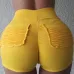 Fashion Women Shorts for Streetwear Shrinkage Design Elastic High Waist Solid Color Shorts Lady Summer Casual Elasticity Shorts