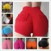 Fashion Women Shorts for Streetwear Shrinkage Design Elastic High Waist Solid Color Shorts Lady Summer Casual Elasticity Shorts