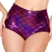 High Waist Candy Color Patent Leather Sexy Pole Dance Booty Shorts Clubwear Micro Shorts Fish Scale Perlage Mini Short Mujer