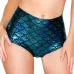 High Waist Candy Color Patent Leather Sexy Pole Dance Booty Shorts Clubwear Micro Shorts Fish Scale Perlage Mini Short Mujer