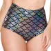 High Waist Candy Color Patent Leather Sexy Pole Dance Booty Shorts Clubwear Micro Shorts Fish Scale Perlage Mini Short Mujer