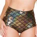 High Waist Candy Color Patent Leather Sexy Pole Dance Booty Shorts Clubwear Micro Shorts Fish Scale Perlage Mini Short Mujer
