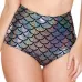 High Waist Candy Color Patent Leather Sexy Pole Dance Booty Shorts Clubwear Micro Shorts Fish Scale Perlage Mini Short Mujer