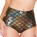 High Waist Candy Color Patent Leather Sexy Pole Dance Booty Shorts Clubwear Micro Shorts Fish Scale Perlage Mini Short Mujer