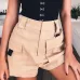 High Waist Wide Leg Cargo Women's Shorts Vintage Sashes Solid Khaki Pocket Women Shorts 2019 Summer Fashion NEW Casual Clothes