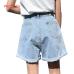 High Waist Women Denim Shorts 2019 New Korean Retro Female Summer Casual Wear A-line Wide Leg  Thin Loose  Shorts