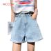 High Waist Women Denim Shorts 2019 New Korean Retro Female Summer Casual Wear A-line Wide Leg  Thin Loose  Shorts