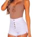 Hot Summer Women Casual High Waisted Short Mini Button Short Pants Black White Sexy Shorts