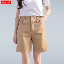 Hzirip 2019 Summer Women Hot Short Fashion Loose Cotton Wide Leg Shorts Candy Color Casual Shorts Womens Plus Size Bottoms S-3XL