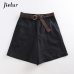 Jielur All-match 4 Solid Color Sashes Casual Women Shorts A-line High Waist Slim Summer Shorts Feminino Chic S-XXL Ladies Bottom