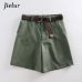 Jielur All-match 4 Solid Color Sashes Casual Women Shorts A-line High Waist Slim Summer Shorts Feminino Chic S-XXL Ladies Bottom