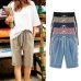 LASPERAL Summer Loose Straight Knee Length Shorts Comfortable Pocket Trouses Women's Shorts Plus Size FiveStrap Casual Shorts