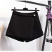 MISSFEBPLUM Summer Shorts For Women 2018 High Waist Casual Irregular Wide Leg Short Slim Cotton Plus Size Solid Shorts Skirts