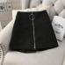 MUMUZI 2019 Women Shorts Wide Leg Womens Cotton Blends Shorts High Waist Front Zipper Shorts with Pockets Sexy Mini Shorts Skirt