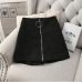 MUMUZI 2019 Women Shorts Wide Leg Womens Cotton Blends Shorts High Waist Front Zipper Shorts with Pockets Sexy Mini Shorts Skirt