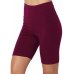 New Fashionable Women Solid Color High Elasticity Gym Active Hot Sale Sink Mid Waist Cycling Slim Shorts For Ladies