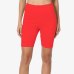 New Fashionable Women Solid Color High Elasticity Gym Active Hot Sale Sink Mid Waist Cycling Slim Shorts For Ladies