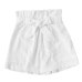 New Summer Shorts women Pocket  Polyester High Waist Knee Length Solid Casual Summer Sport Trousers Bow Drawstring feminino